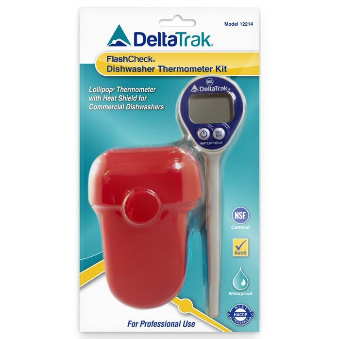 DeltaTrak 12214 Waterproof Dishwasher Thermometer Kit Materialsupply