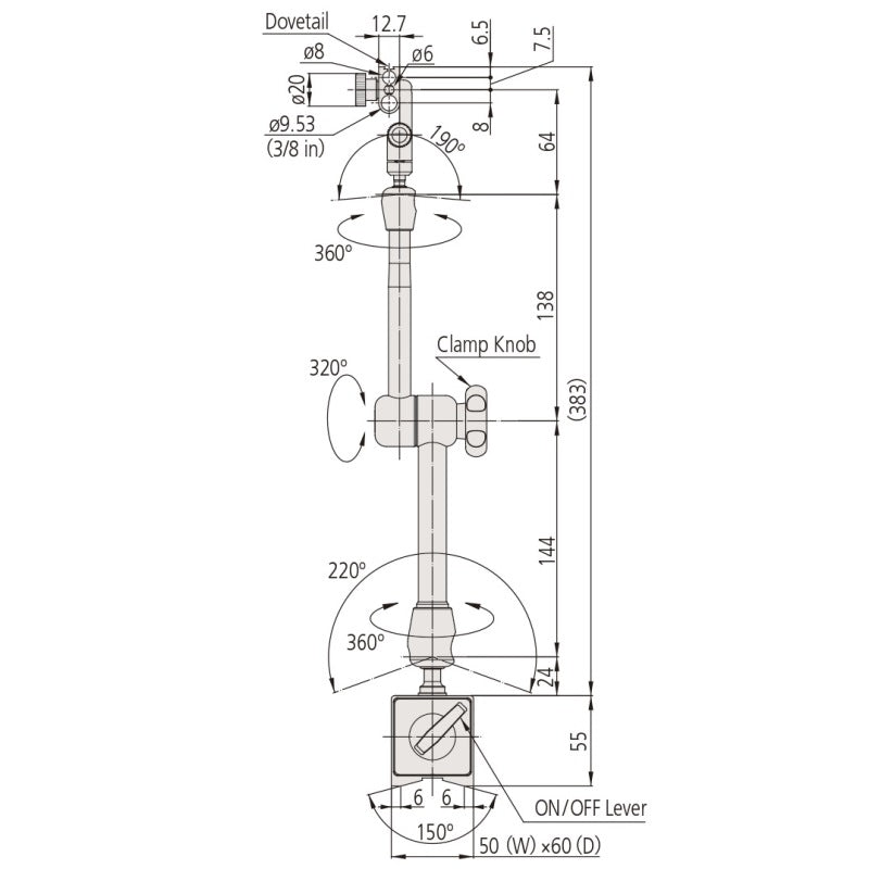 Mitutoyo 703310 Jointed Stand 352mm Working Radius